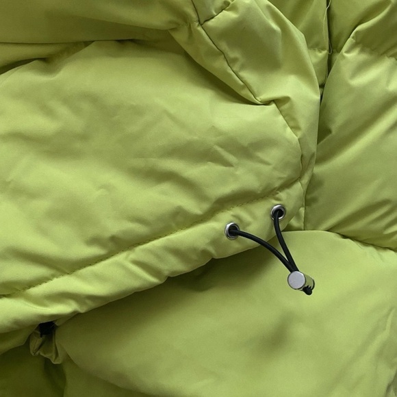 Two By Vince Camuto Neon Yellow Women Size M Puffer Jacket Hood Down, Feather - Picture 8 of 11